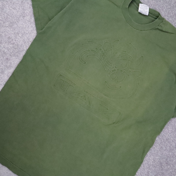 Vintage Looney Tunes Taz Embossed XL Green Short Sleeve T-Shirt - Picture 8 of 10